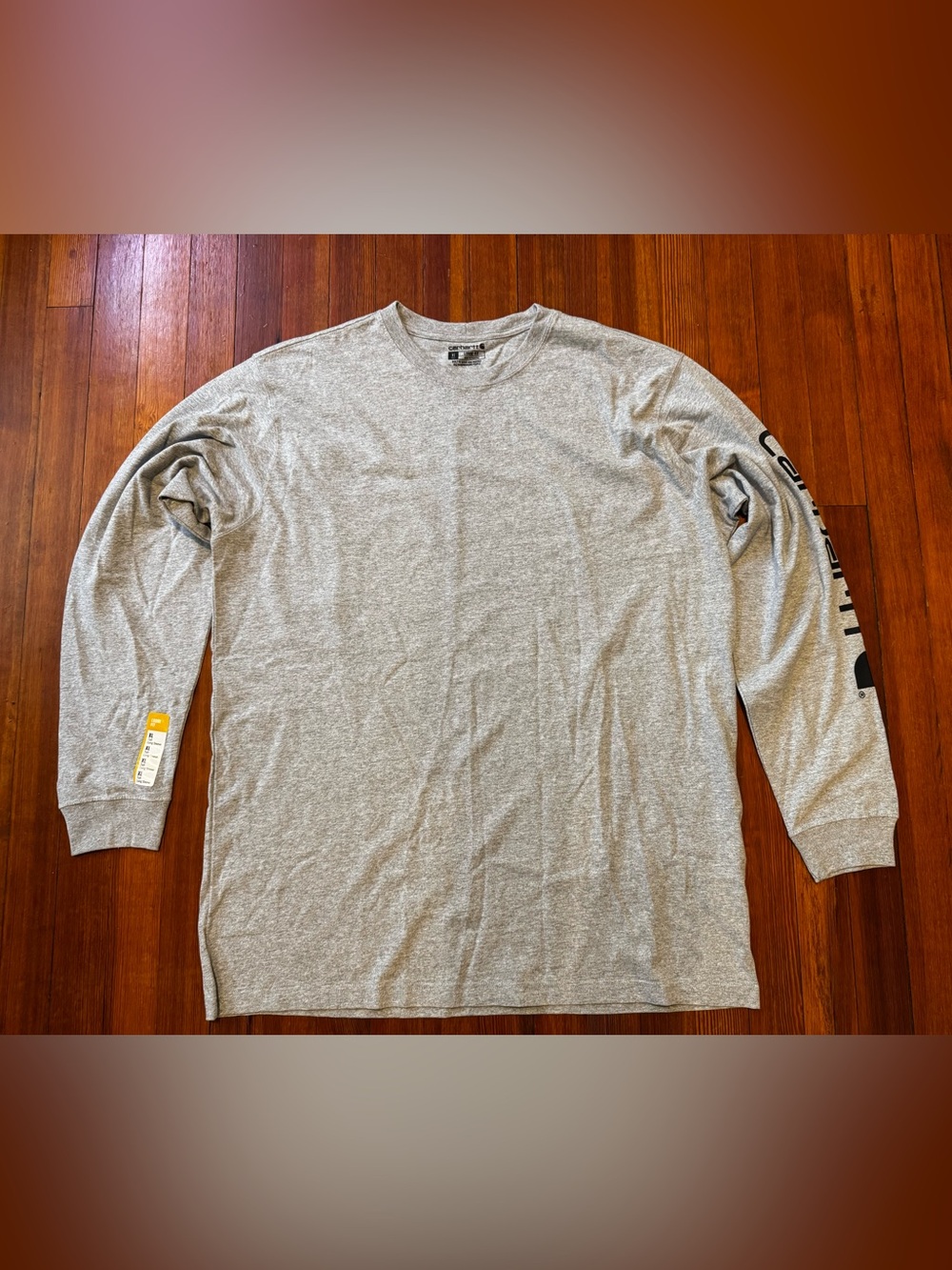Carhartt Gray Heather Long Sleeve Logo Tee